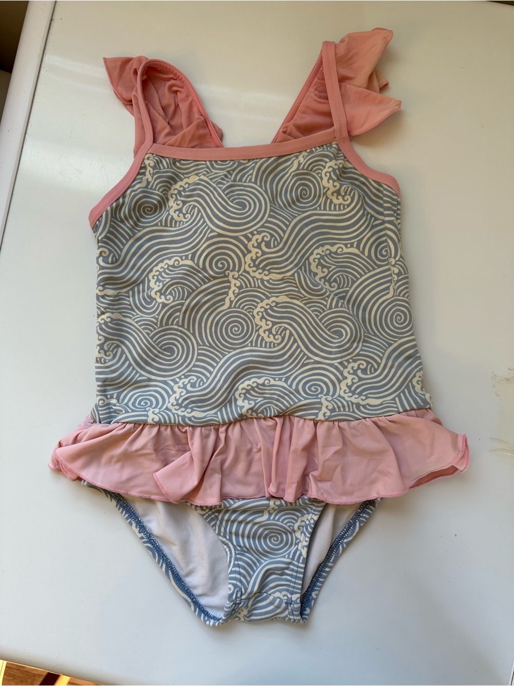The Beaufort Bonnet Company 3T Bowhicket Swimsuit Grandmillennial Esque Waves